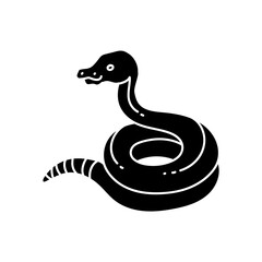 Fototapeta premium Injured snake icon Reptile animal pet veterinary black hand drawn icon