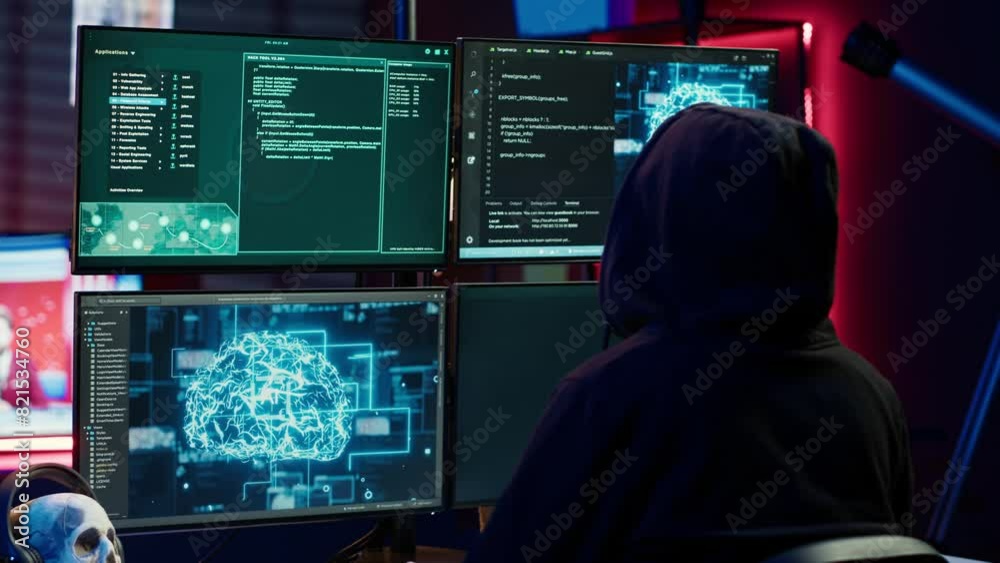 Poster cybercriminal using ai machine learning to develop zero day exploit undetectable by antivirus softwa