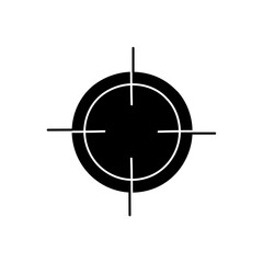 black hand drawn icon map recenter