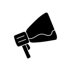 Megaphone loudspeaker black hand drawn icon