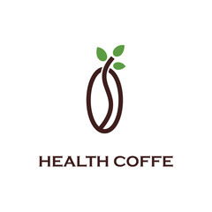 healthy coffee abstract icon logo