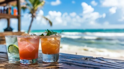 Amidst the laughter of friends and the sound of crashing waves, cocktails on the beach flow freely, their frosty glasses offering a respite from the heat of the midday sun
