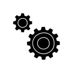 Setting black hand drawn icon