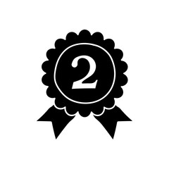 Medals black hand drawn icon