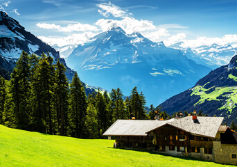 Aerial views of serene mountain valleys.