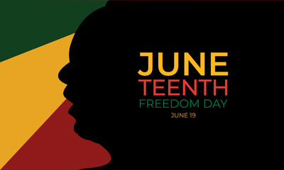 Happy Juneteenth june 19 freedom day background Vector illustration