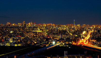 Fototapeta premium 川崎から望む東京夜景