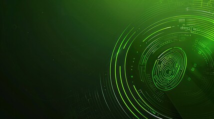 Fingerprint in circuit board, , future technology concept