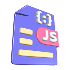 Javascript File 3D Illustration Icon