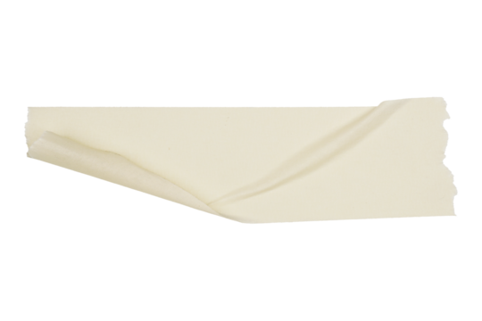 Torn masking paper tape isolated transparent