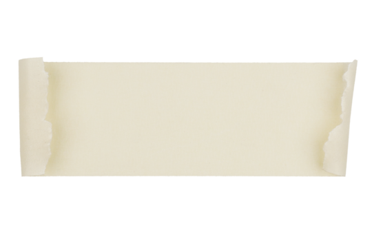 Torn masking paper tape isolated transparent