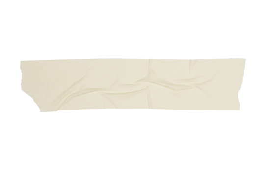 Torn masking paper tape isolated transparent