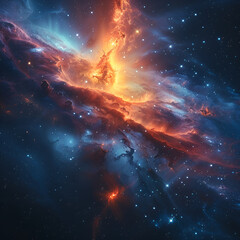 fire in the space background