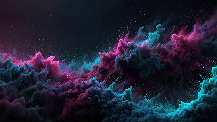 Fototapeta premium Modern abstract 3D background depicting a storm of particles