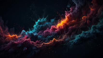 Obraz premium Modern abstract 3D background depicting a storm of particles