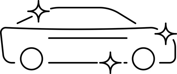 A simple sketch of a sedan car