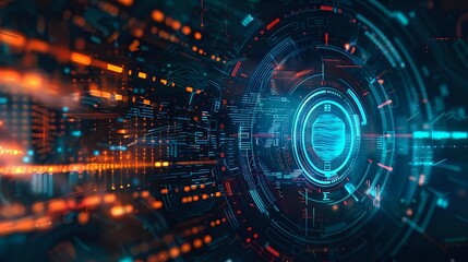 Fototapeta premium Advanced Technology Digital Dashboard