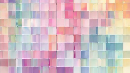 An image featuring an array of square tiles with a vibrant and colorful mosaic pattern