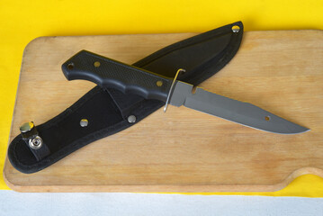 steel knife metal cutting instrument kitchen and hunting tool dagger