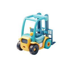 Naklejka premium forklift 3d icon