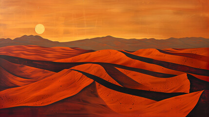 Desert Dunes at Sunset