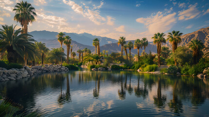 A landscape of desert oasis