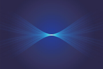 Blue curved lines collide Tech Tech poster vector background