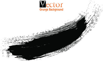 Grunge Brush Strokes Banner Background, Grunge Paint stripe . Vector brush Stroke . Distressed banner . Black isolated paintbrush collection . Modern Textured shape . Dry border in Black . 