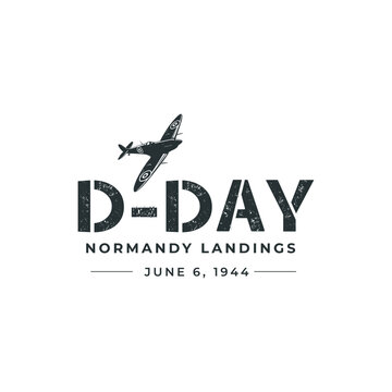 d-day normandy landing 1944 memorial design template