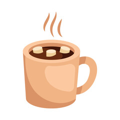 chocolate cup with marshmallows