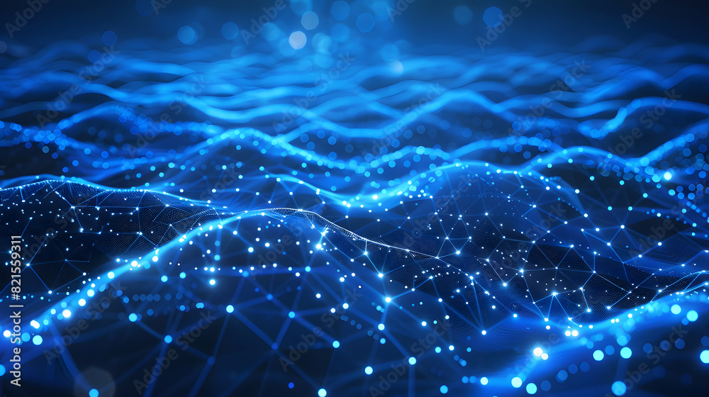 Poster technology abstract background. network connection structure. big data visualization.