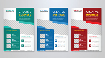 set of business flyer template with minimalist layout and modern style use for promotion kit and product publication