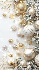 Christmas background with white