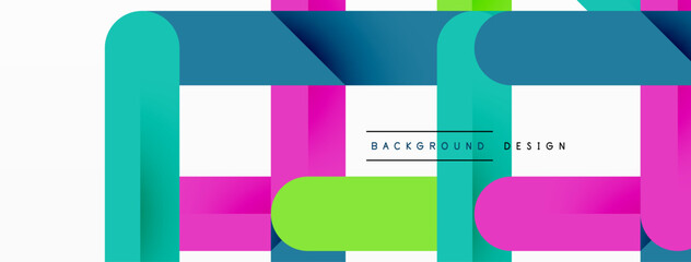 Colorful lines with shadows. Geometric background design. Vector Illustration For Wallpaper, Banner, Background, Card, Book Illustration, landing page