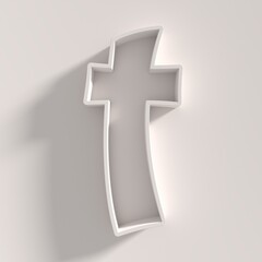 Fototapeta premium Christian cross. Religion concept illustration. 3D render