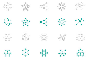 Molecule Vector Icon. Modern Flat Icon Set