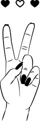 symbol two
finger for illustration object
