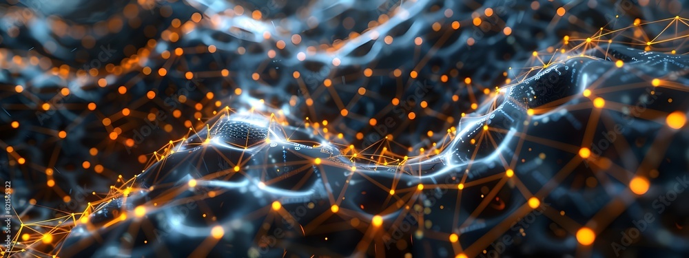 Poster luminous symphony of interconnected neural networks a glimpse into the intricate complexity of