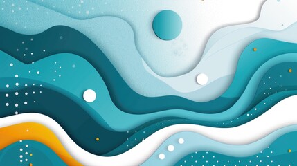 Retro Background Illustration, aqua blue pastel colors, in the style of retro.