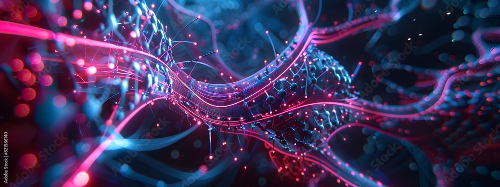 Poster recurrent neural network visualization intricate topology and vibrant temporal data analysis