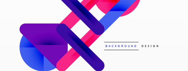 Colorful lines with shadows. Geometric background design. Vector Illustration For Wallpaper, Banner, Background, Card, Book Illustration, landing page