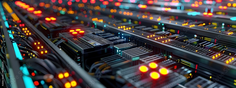 Poster data centers heart a dense cluster of servers running distributed machine learning computations