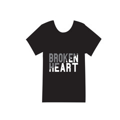 broken heart t shirt design