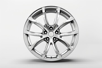 Obraz premium Alloy rims presented in front of a solid white background.