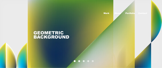 Fototapeta premium Abstract geometric shapes web design page. Vector Illustration For Wallpaper, Banner, Background, Card, Book Illustration, landing page