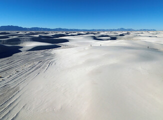 White dunes aerial view - White Sands National Park, New Mexico