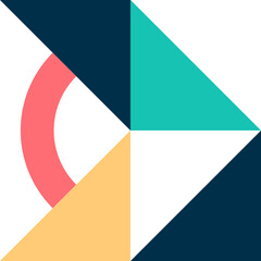 Abstract Bauhaus Shape Element