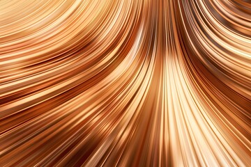 Brilliant bronze streaking gradient lines abstract background. Modern innovation. 