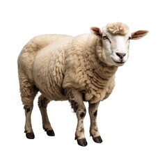 sheep Isolated on transparent background PNG Generative AI