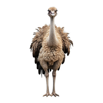 recommend clip art: ostrich isolated Isolated on transparent background PNG Generative AI